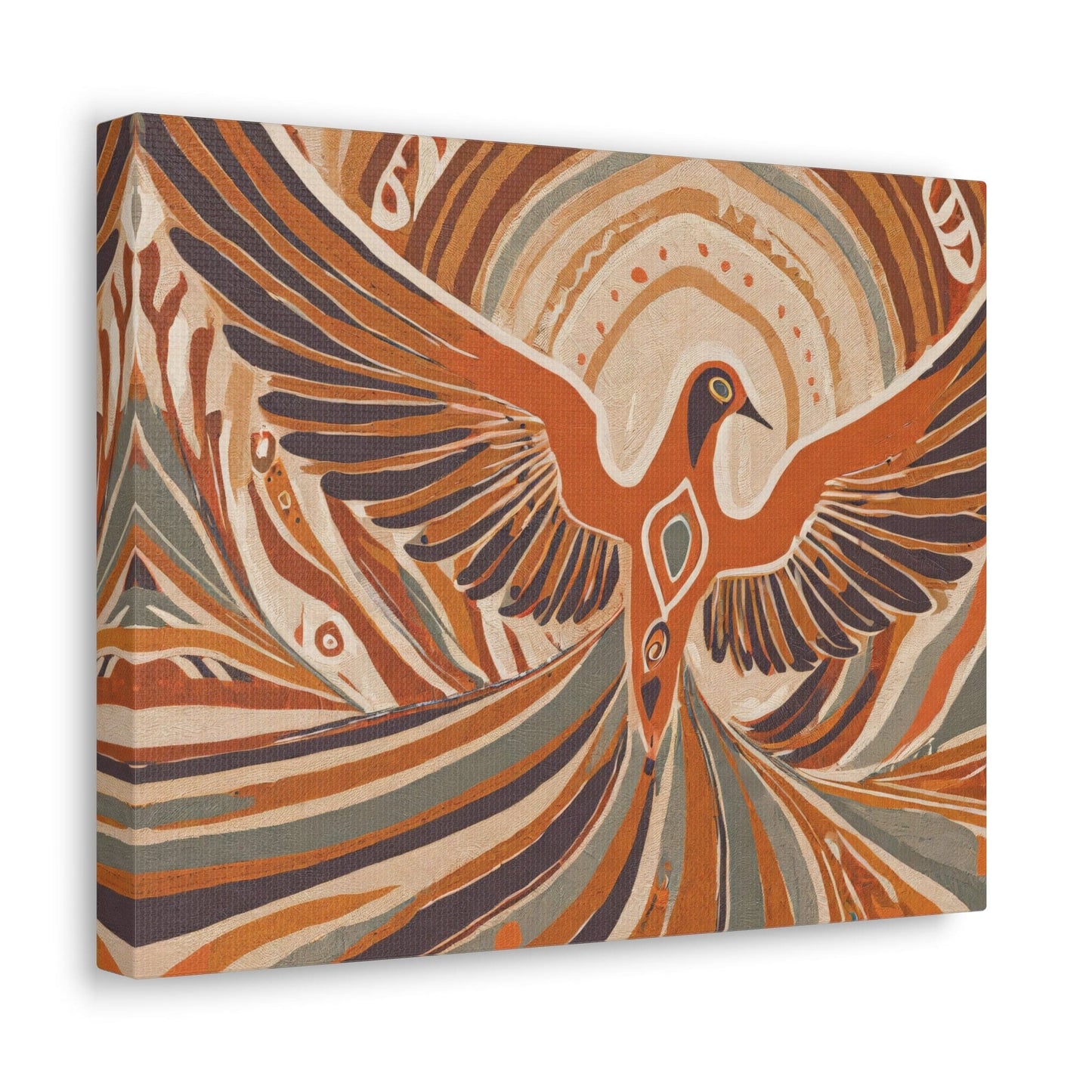 Canvas Wall Art Decor - Dove Art Rust Brown