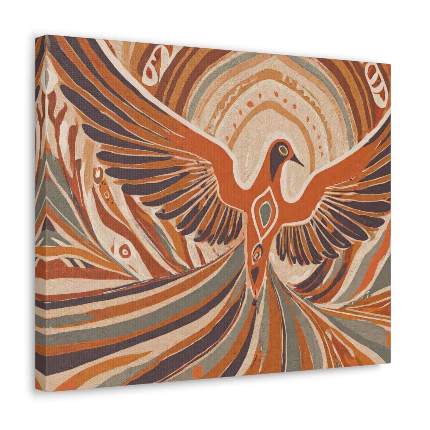 Canvas Wall Art Decor - Dove Art Rust Brown