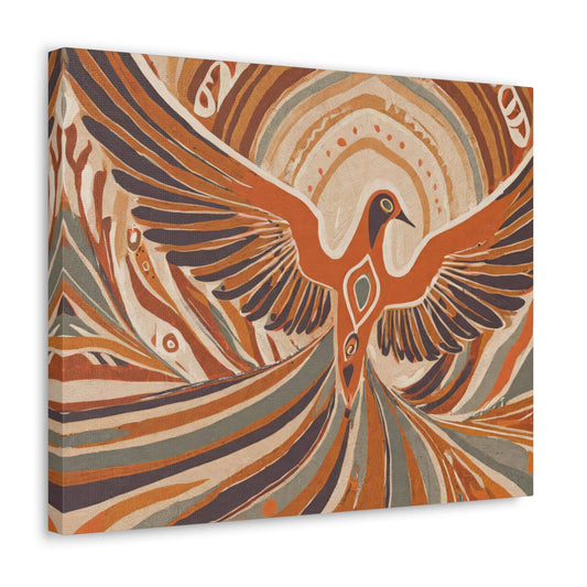 Canvas Wall Art Decor - Dove Art Rust Brown