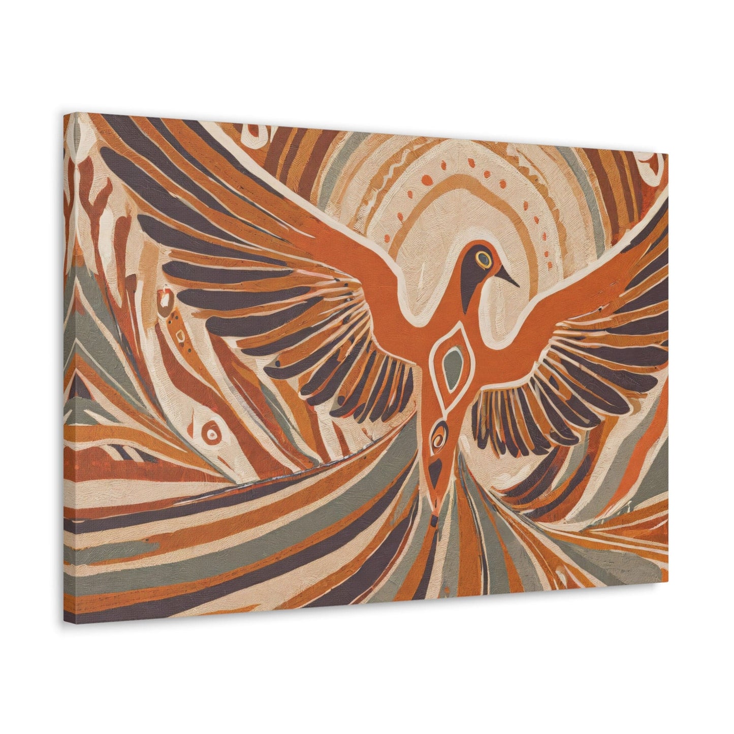 Canvas Wall Art Decor - Dove Art Rust Brown