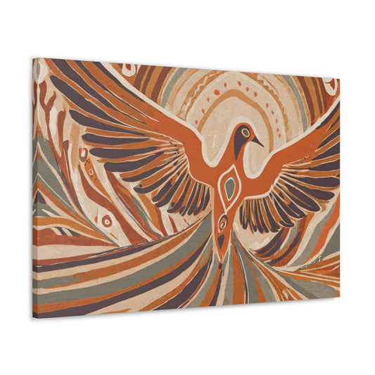 Canvas Wall Art Decor - Dove Art Rust Brown