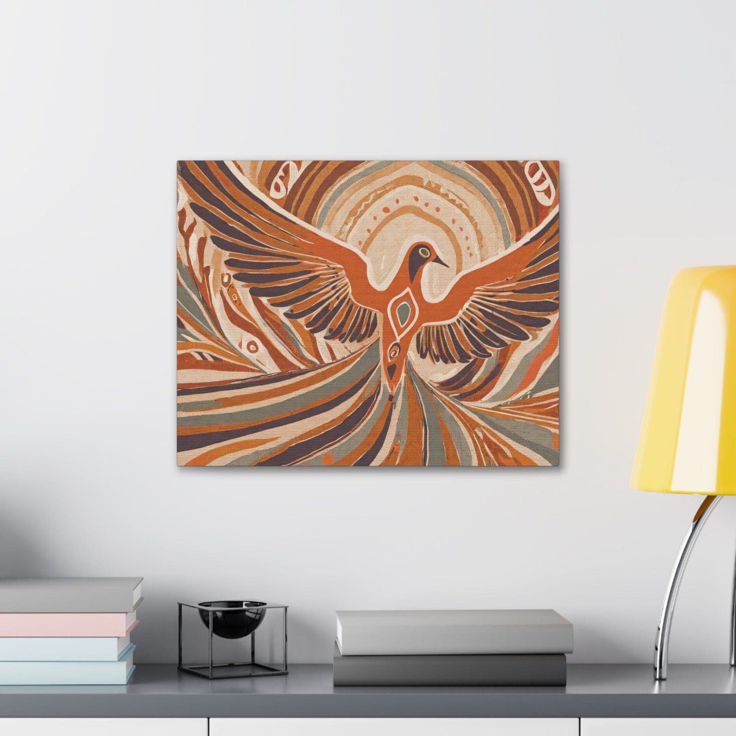 Canvas Wall Art Decor - Dove Art Rust Brown
