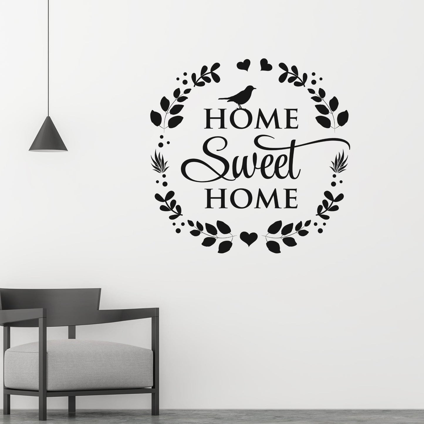 Decor - Home Sweet Home Removable Vinyl Wall Decal - Easy Peel and Stick Wall Art